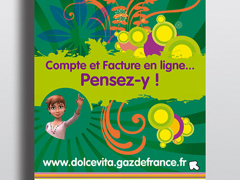 Affiche Conception d'affiche pour l'interne pour Gaz de France