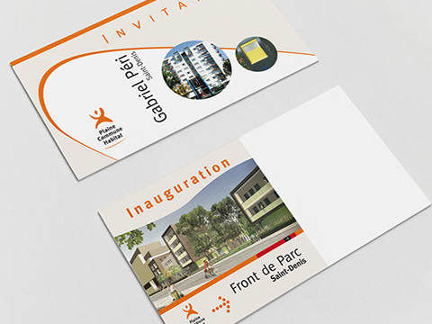 Carton d'invitation Plaine Commune Habitat - conception de carton d'invitation