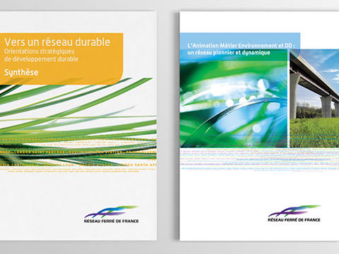 Plaquette institutionnelle Réalisation de plaquette institutionnelle pour RFF (Résau Ferré de France)