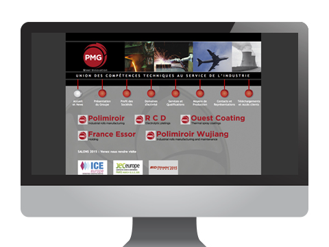 Site internet Conception graphique du site internet de PMG (Polimiroir Group)